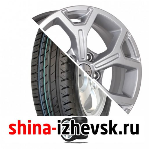 Колесо в сборе Viatti Strada (V-130) 205/55 R16 V 91 + СКАД KL-318 6.5xR16 5×114.3 ET50 DIA66.1 Серебристый в Ижевске